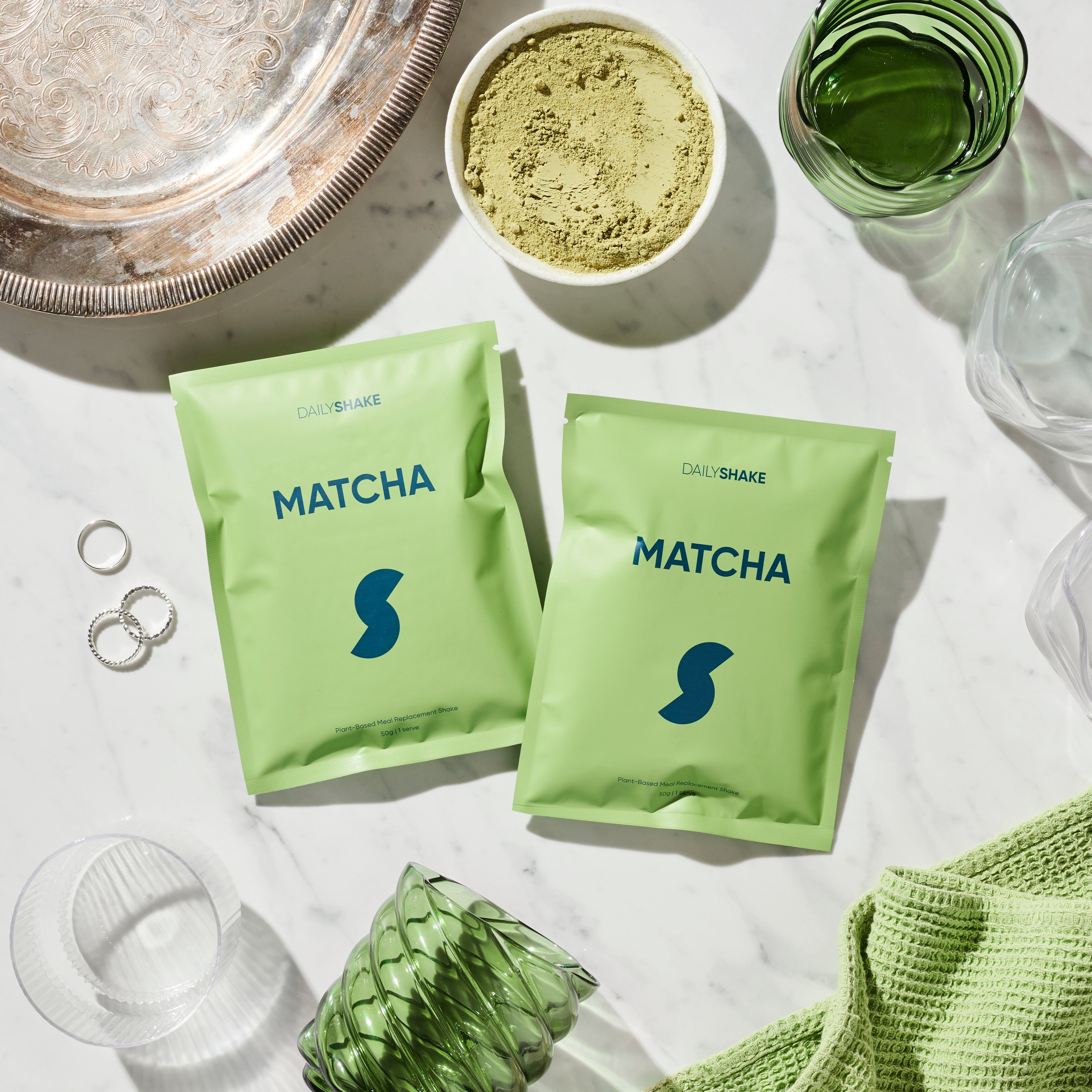 2 Single Sachets Matcha - Daily Shake - Premium Meal Replacement Shakes