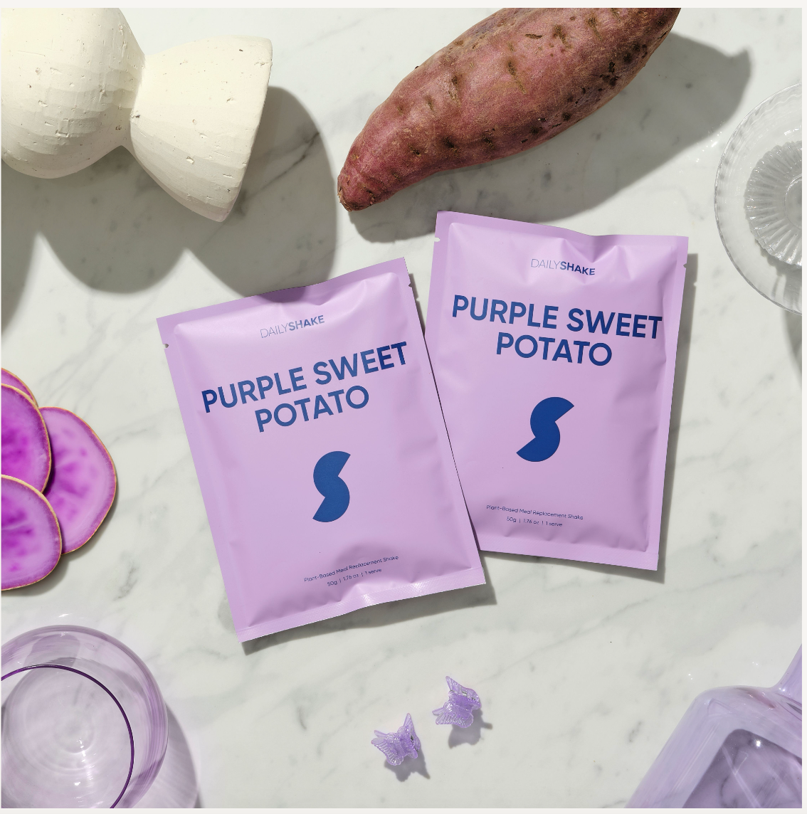 2 Single Sachets Purple Sweet Potato - Daily Shake - Premium Meal Replacement Shakes