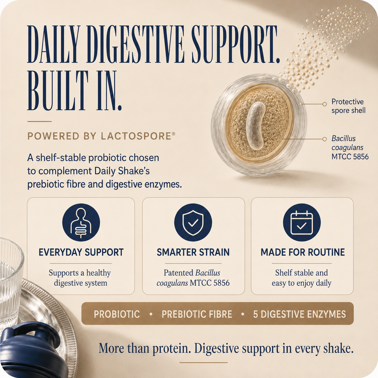 Dulce De Leche x10 Sachet Pack digestive support with LactoSpore probiotic, prebiotic fibre and five digestive enzymes