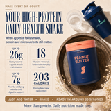 Peanut Butter Daily Shake high-protein daily health shake with vitamins, minerals and fibre